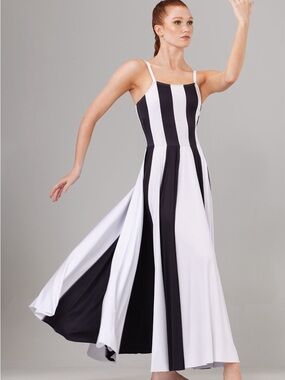 Weissman Elite Contemporary Dance Dress – Black & White  Costume – Adult M